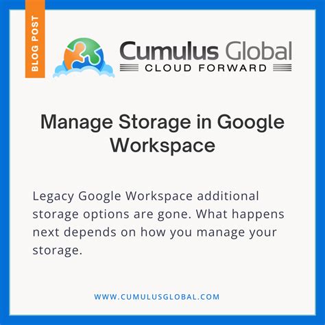 Manage Storage In Google Workspace Cumulus Global