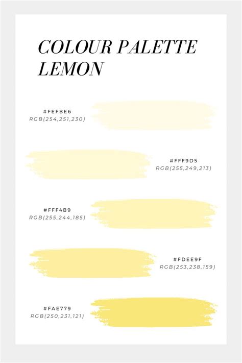 The Different Shades Of Yellow Paint On A White Background With Text