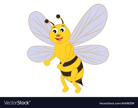 Funny Cartoon Bee Insect Clipart Bee Royalty Free Vector