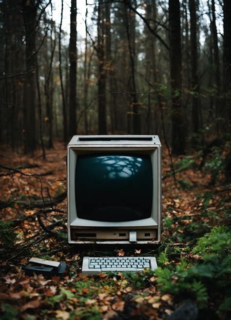 Lexica Retro Macintosh Desktop Computer Abandoned In The Woods