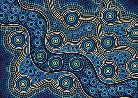 Blue aboriginal art - Download Graphics & Vectors