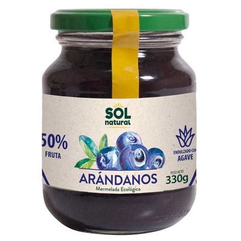 Mermelada De Arandano Con Agave Bio 330g Sol Natural Con Ofertas En