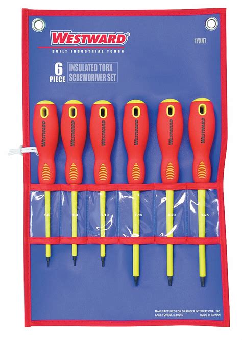 Insulated Screwdriver Set, Torx®, Number of Pieces 6 - Grainger