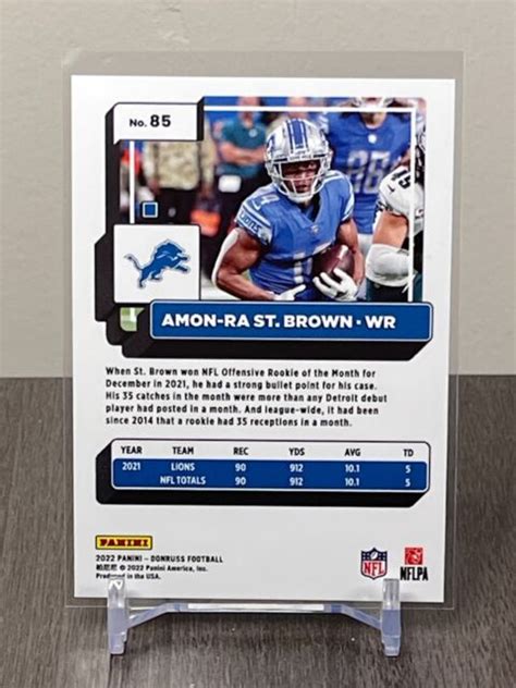 Panini Donruss Press Proof Premium Amon Ra St Brown For