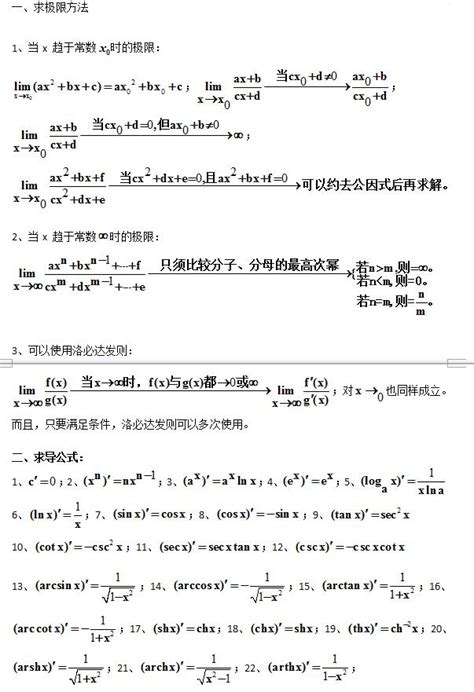 2020山東專升本高數必備公式 每日頭條