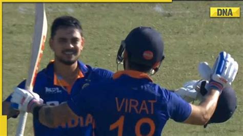 Ind Vs Ban 3rd Odi Ishan Kishan Celebrates Double Hundred With Virat