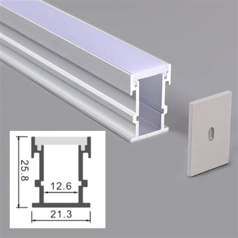 Perfil Para Suelo Para Encastrar Tiras Led De 126 Mm De Ancho Máx