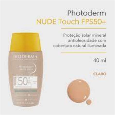 Protetor Solar Facial Bioderma Photoderm Nude Touch Claro FPS50 40ml Shopee Brasil