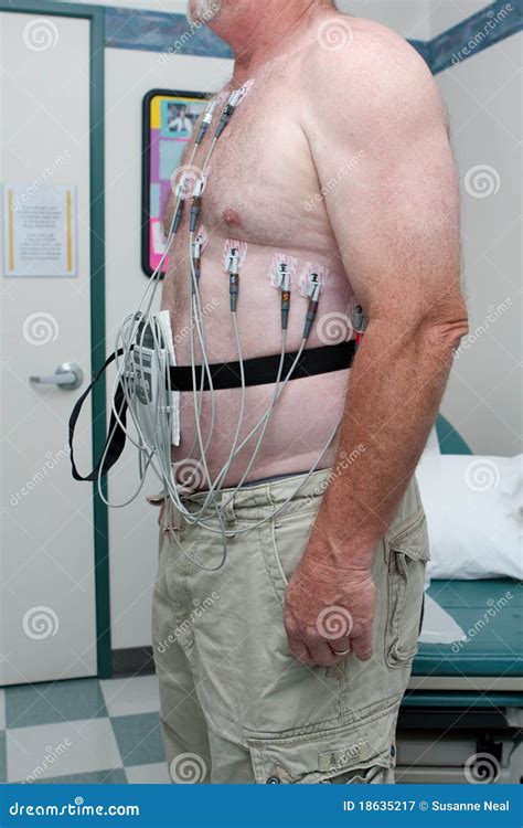 Patient Attached To 12 Lead Ekg Royalty Free Stock Photography Image