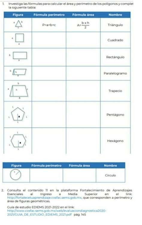 Formulas Para Calcular El Perimetro Y Area De Poligonos Irregulares