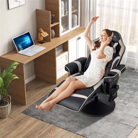 Inbox Zero Goplus Massage Gaming Recliner Height Adjustable Racing