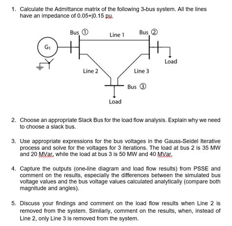 Solved Calculate The Admittance Matrix Of The Following Chegg