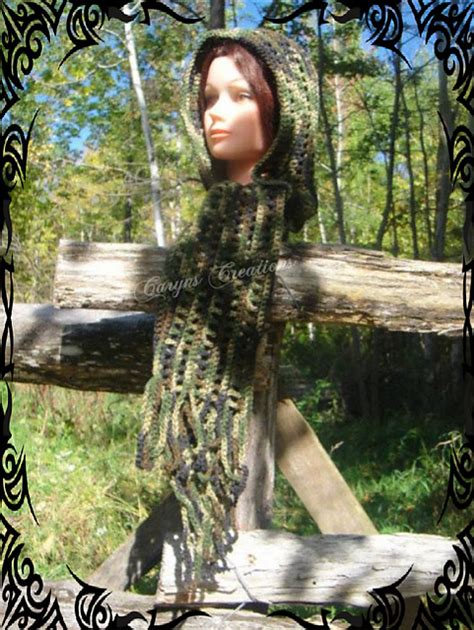 Ravelry Camo Hooded Scarf Pattern By Caryns Creations