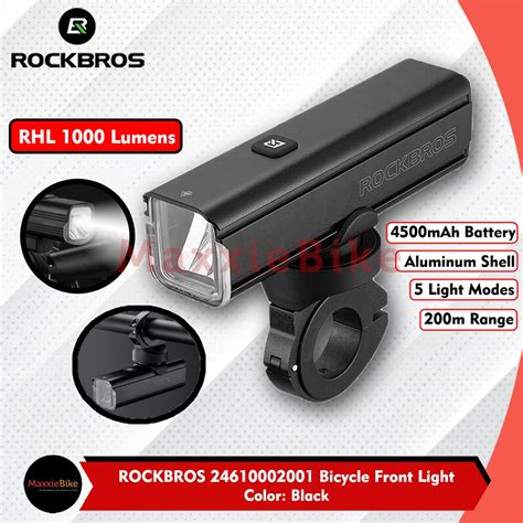 Jual ROCKBROS RHL 1000 Lampu Depan Senter Sepeda Bicycle Front Light