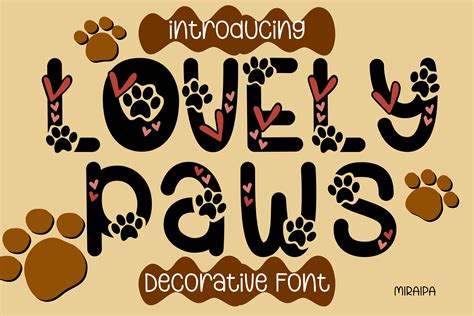 Lovely Paws Font Font By Miraipa · Creative Fabrica