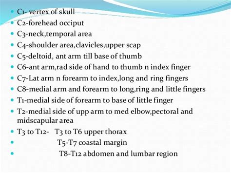 Gallery Of Myotomes Spinal Nerve Roots And Dermatomes Myotomes Chart