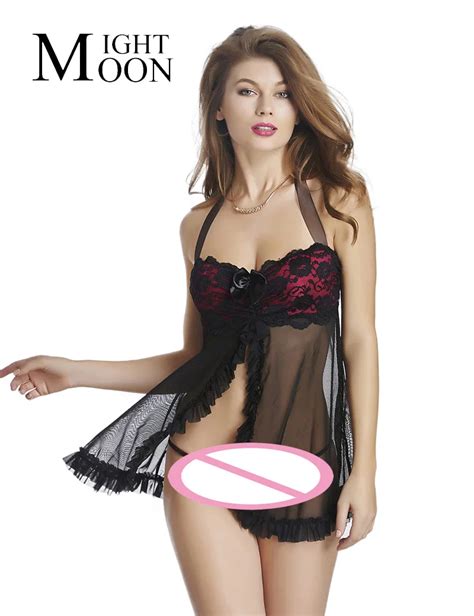 MOONIGHT Sexy Lingerie Women Dress Lace Romance Set Temptation