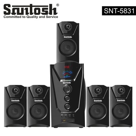 Santosh Black SNT 5831 5 1 Multimedia Bluetooth Speaker At Best Price