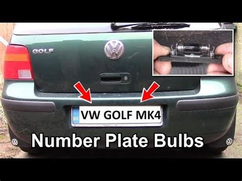 Number Plate Light Bulb Change Volkswagen Golf YouTube