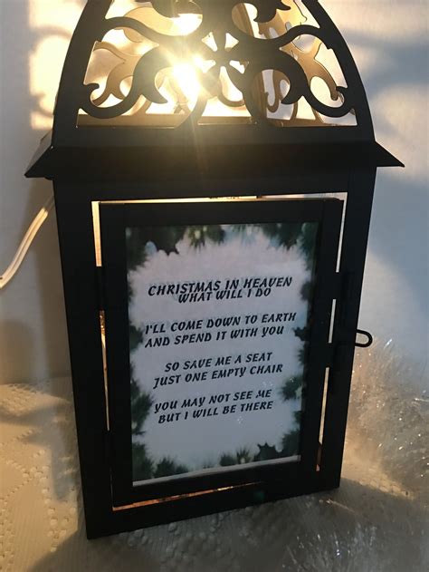 Christmas Lighted Lanternchristmas In Heaven Empty Chair Etsy