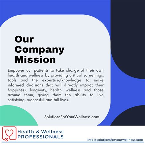 Our Mission Health And Wellness Professionals