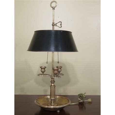 1980s Vintage Chapman Brass Table Lamp With Black Tole Shade Chairish