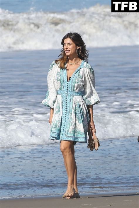 Elisabetta Canalis Undresses On The Beach During A Sexy Shoot In Santa