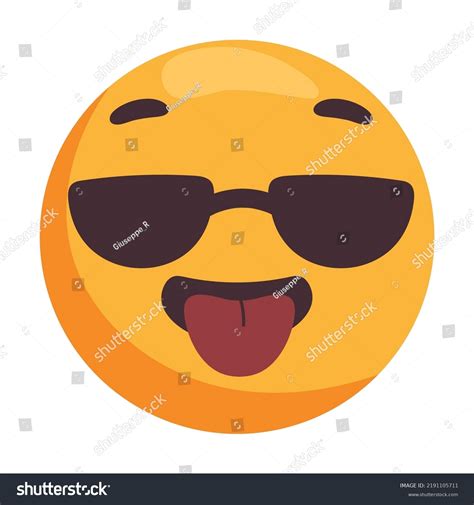 Emoji Sunglasses Tongue Out Stock Vector Royalty Free 2191105711 Shutterstock