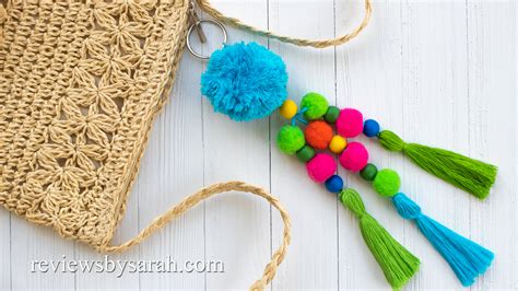 How To Make A Pom Pom Tassel Bag Charm Reviews By Sarah