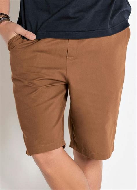 Queima Estoque Short Actual Caramelo Amarra O Frontal Bermuda