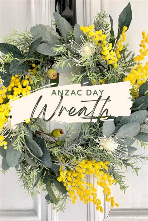 Rosemary And Wattle Anzac Day Door Wreath Anzac Day Remembrance Day