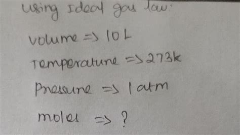 Answered Using Ideal Gas Law Volume 10l… Bartleby