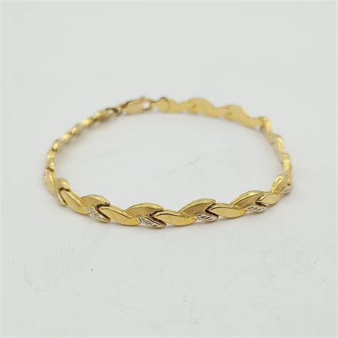 18 Kt White Gold Yellow Gold Bracelet Catawiki