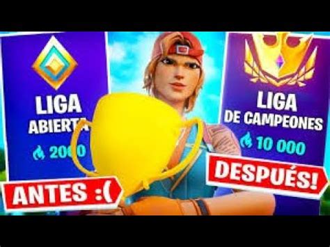 Así subí a liga campeones fortnite highlights YouTube