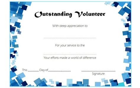 Outstanding Volunteer Certificate Template Paddle Templates