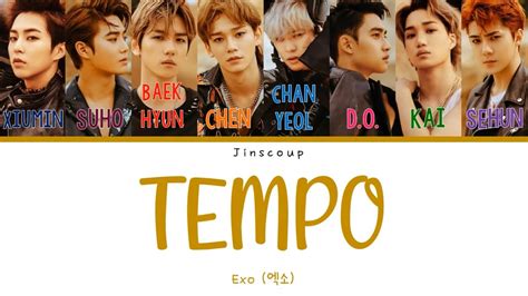 EXO 엑소 TEMPO Color Coded Lyrics Eng Rom Han YouTube