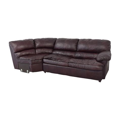 90% OFF - Leather Sleeper Sectional Sofa Bed / Sofas