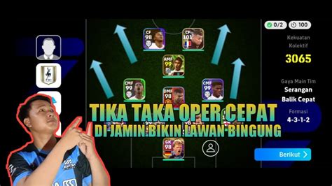 TAKTIK TIKI TAKA MEMATIKAN FORMASI 4312 SBC EFOOTBALL 2024 MOBILE YouTube