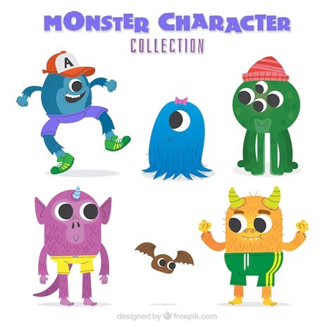 Free Vector Colorful Monsters Collection