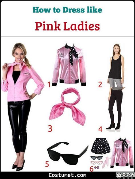 Pink Ladies Grease Costume For Cosplay And Halloween Pink Ladies Outfit Grease Costumes Pink