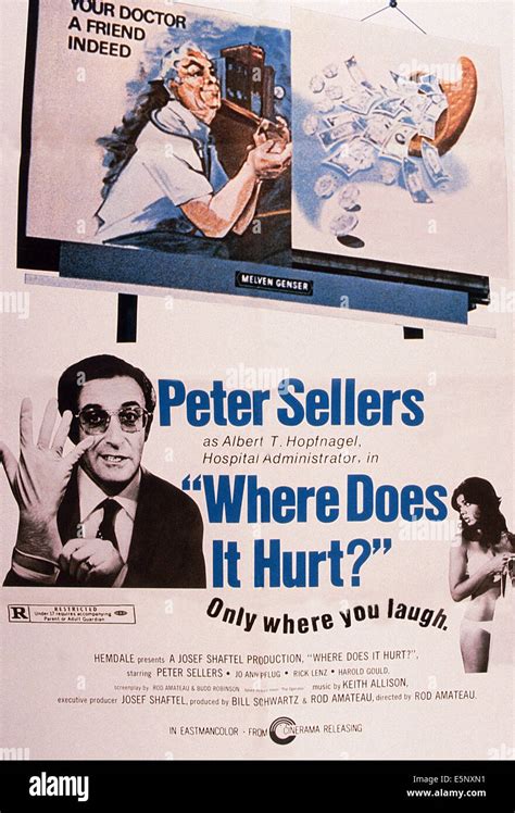 Where Does It Hurt Us Poster From Left Peter Sellers Jo Ann Pflug