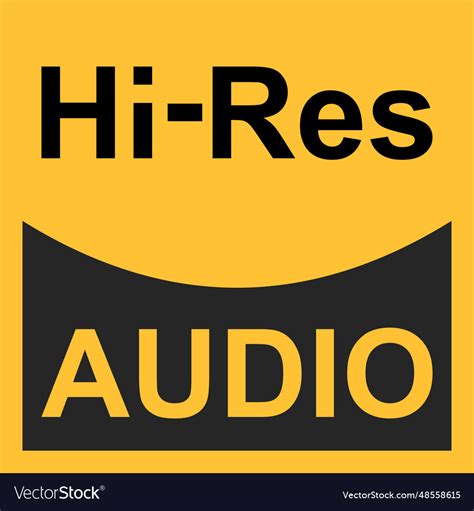 High Resolution Audio Signals Sign Icon Hi Res Vector Image