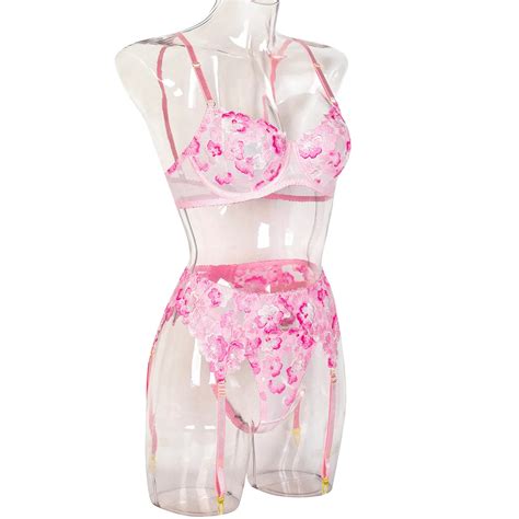 Shop Our Sexy Pink Lingerie Set Transparent Luxurious