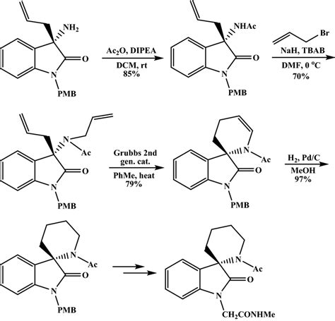 Synthesis of 3-allyl-3-(N-acyl-N-allyl)amino-2-oxindole | Download ...