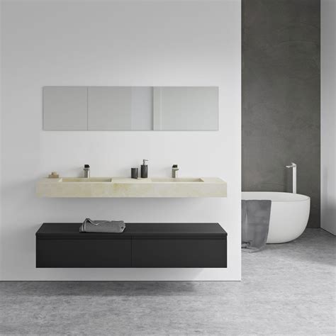 Wall Mounted Washbasin Pegasus Crema Marfil Riluxa Marble With