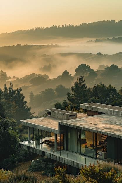 Blick auf eine luxuriöse Villa mit modernem architektonischem Design