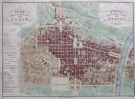 Italy Piemonte Torino F Artaria Plan De La Ville De Catawiki