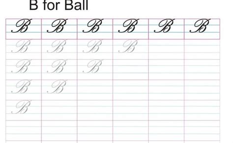 Free Printable Cursive Letter B Worksheet – Otosection