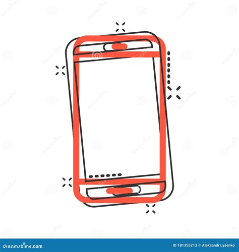 Cone De Tela Em Branco Do Smartphone Em Estilo C Mico Ilustra O Do