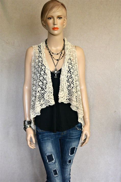 Boho Vest Made To Order Crochet Vest Bohemian Hippie Etsy In 2020 Boho Vest Crochet Vest